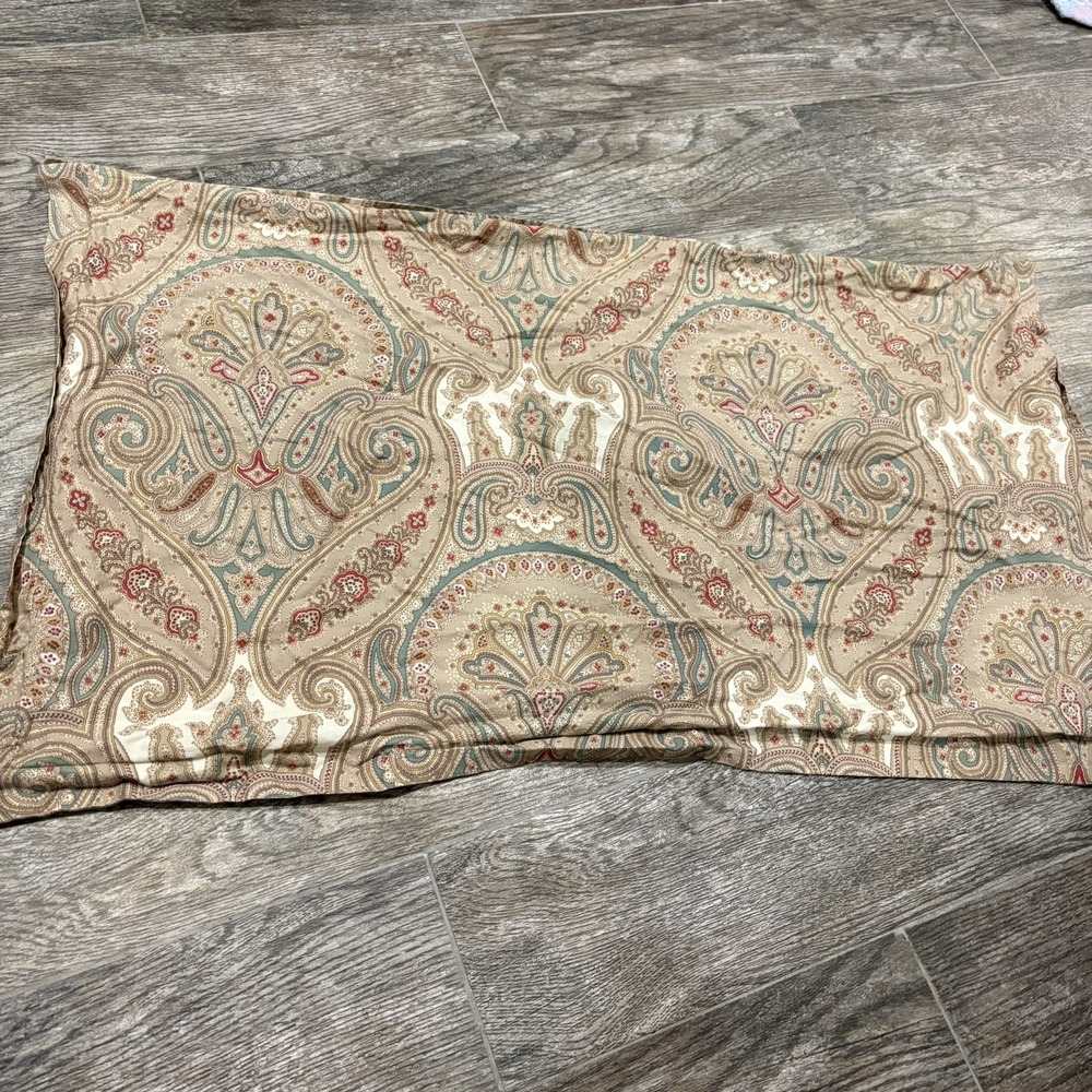 Vtg Lauren Ralph Lauren Boho Paisley King Size Pillow Sham